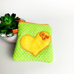 Handmade Mini Coin Purse: Fabric Keychain Pouch