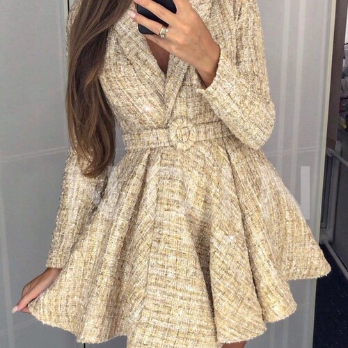 1960s Dress/vintage Dress/tweed Dress 