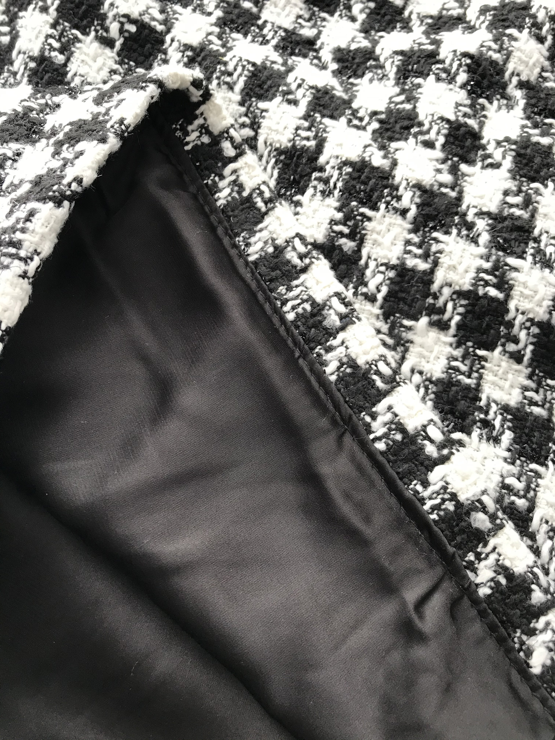 Black and white tweed skirt - jolani top