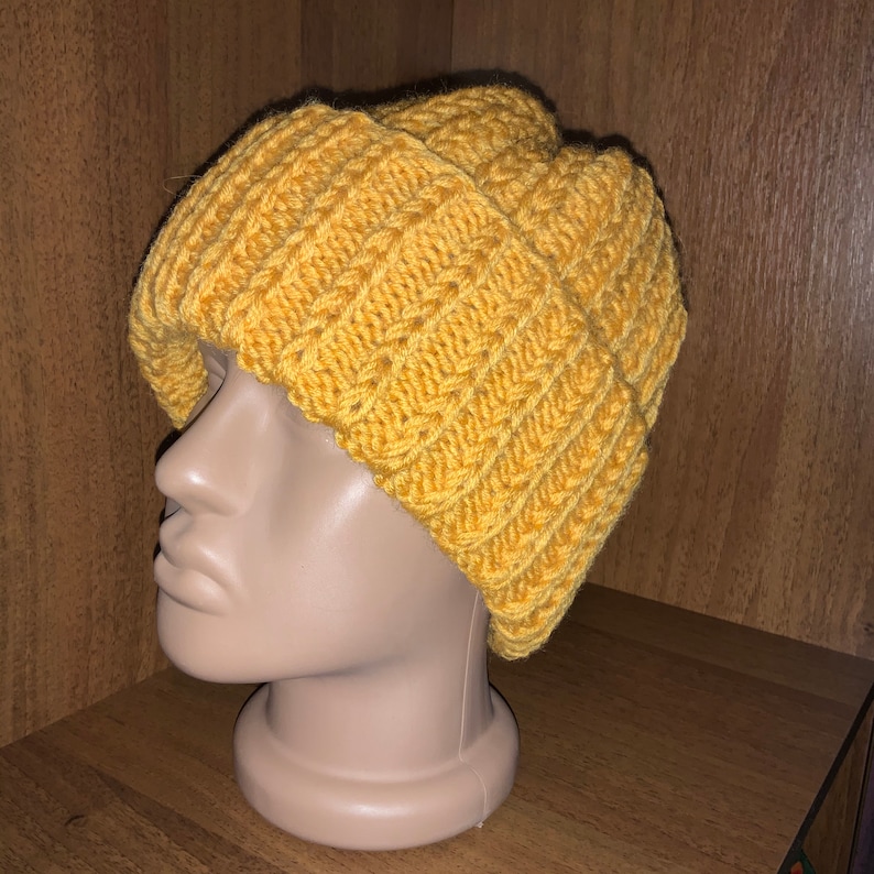 Mustard yellow Oversized winter hat Oversized beanie. Yellow Etsy