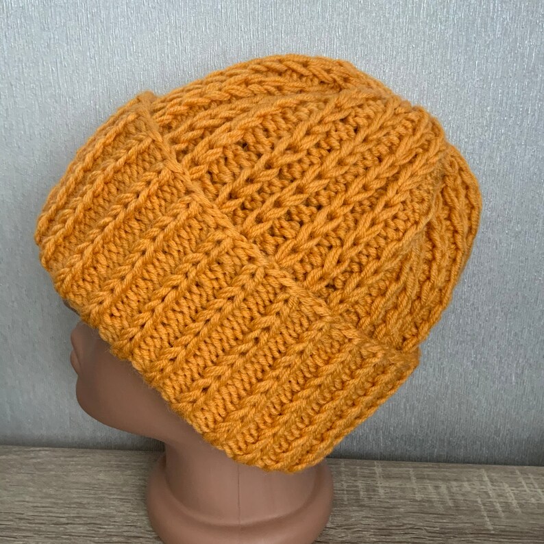 Mustard yellow Oversized winter hat Oversized beanie. Yellow Etsy