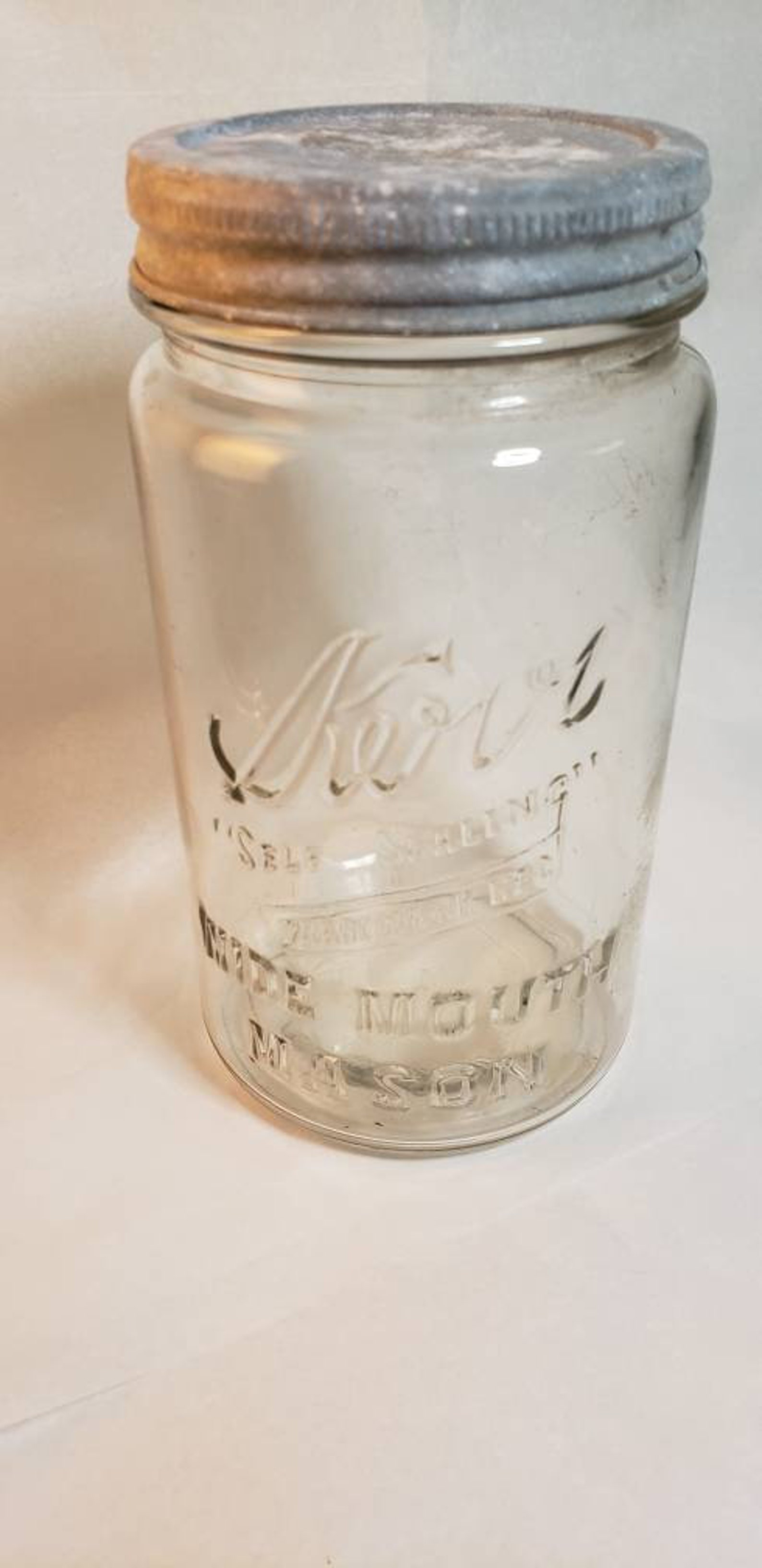 Vintage Mason Kerr glass quart jar self sealing Etsy