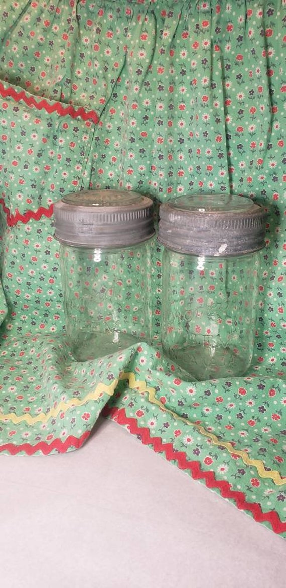 Improved Gem Pint Canning Jars W/ Zinc and Glass Lids Canada Etsy