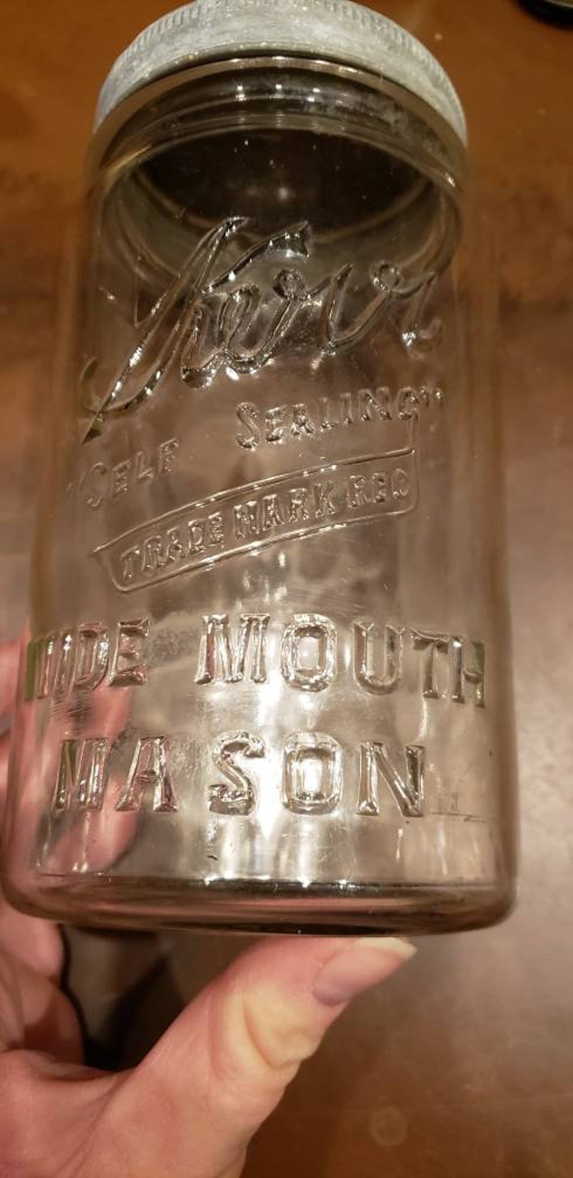 Vintage Mason Kerr glass quart jar self sealing Etsy