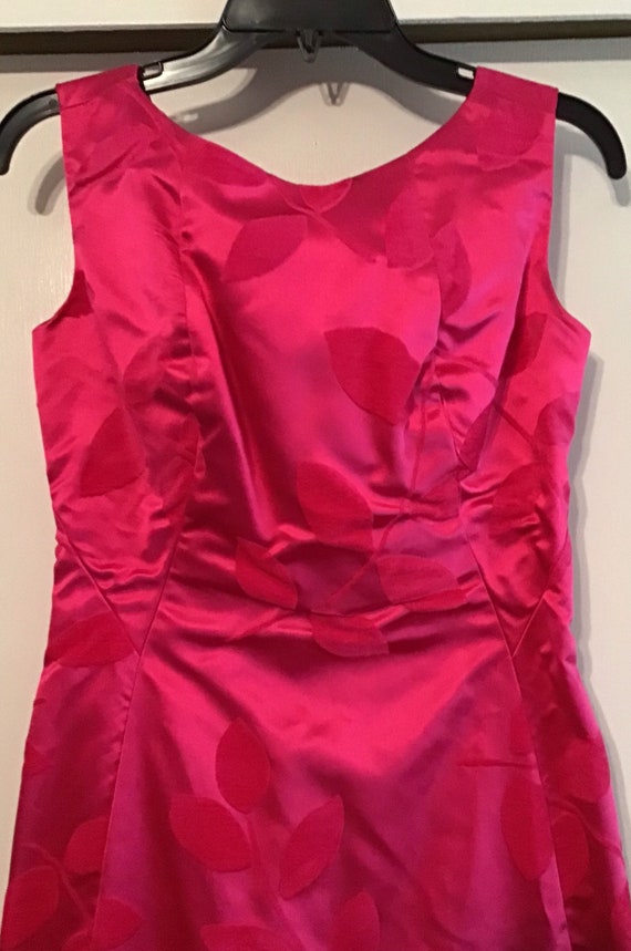 Vintage 1950's Malcom Starr Fuchsia Sleeveless Max