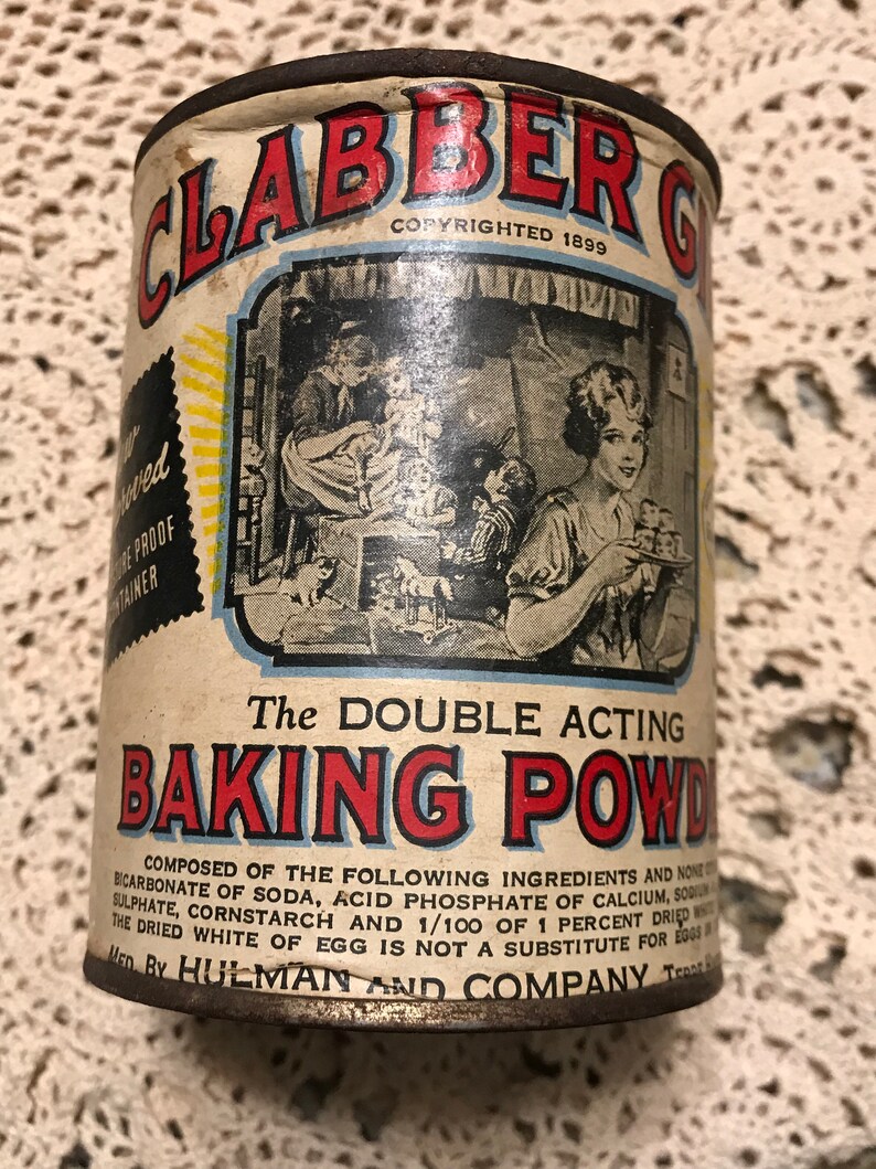 Vintage Clabber Girl Baking Powder 10 oz. Can Etsy
