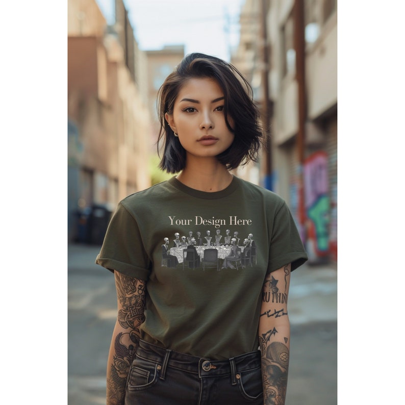 Green Shirt Mockup Oversized Mockup Green Moss Shirt Color Shirt Mock ...