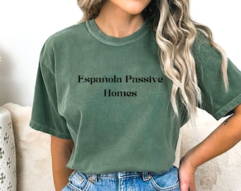 Camisa de casa pasiva española, La maldición, Nathan Fielder, Emma Stone, Como se ve en SHowtime, Camisa de televisión, Regalo de broma divertido