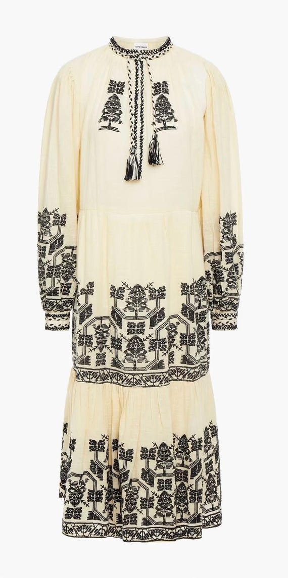 Antik Batik Cotton Embroidered Sophie Dress S U.K. 12 US 8 New - Etsy