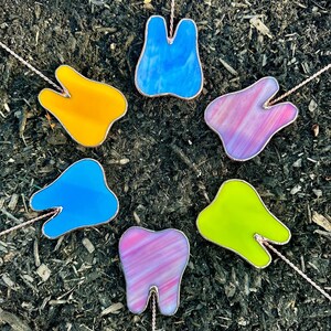 Tooth Stained Glass Plant Stake - Etsy