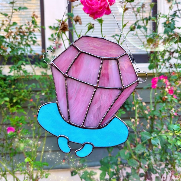 Ring Pop Stained Glass Suncatcher