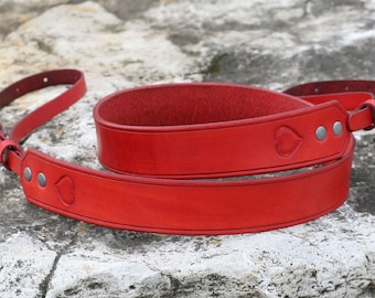 Leather Camera Strap, Photographer, Personalized with Your Name etc, Hand Made Quality Craftsmanship, Great Gift for Girlfriend, Heart