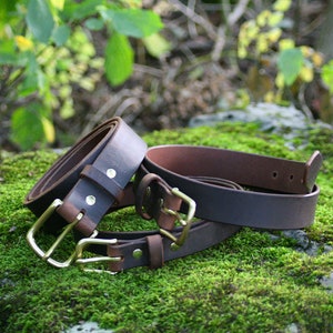 Free Personalization! Leather Belt made from Water Buffalo, Handcrafted distressed look belt, High Quality brass buckle Most Popular Belt,