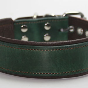 Handcrafted Leather Dog Collar- Dog lovers  100% Real Leather -Quality Leather Dog Collars 1 & 1/2 inch wide+