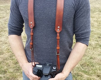 Leather Camera Strap, Hand Made Quality Craftsmanship, Choose your Color, Custom made for you