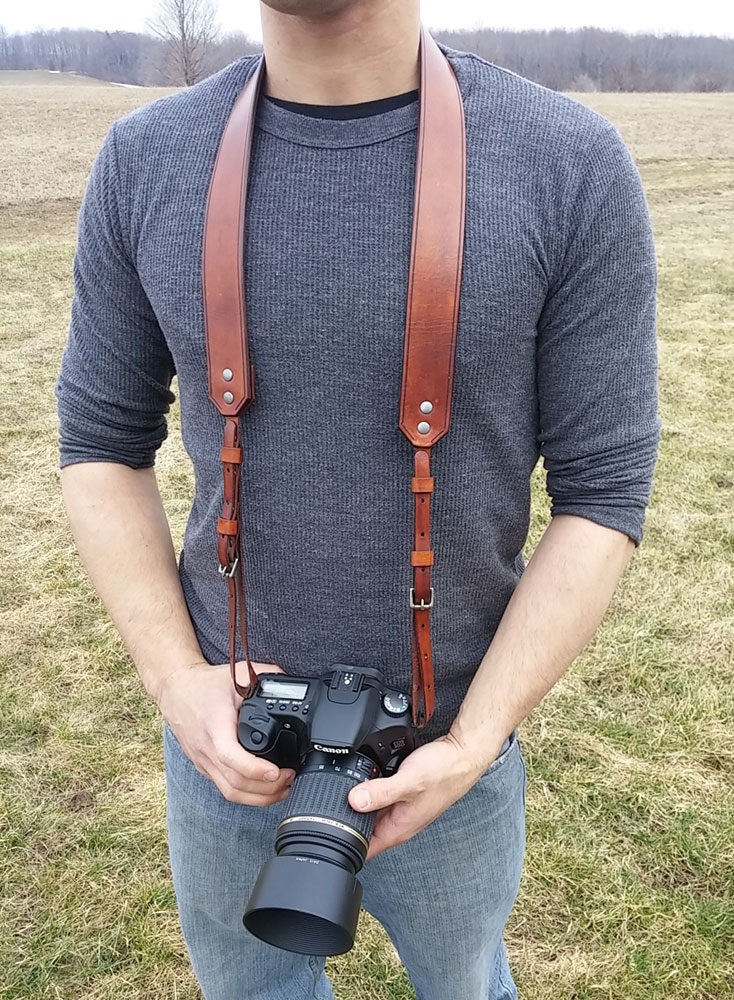 Leather Camera Strap, Hand Made Quality Craftsmanship, Choose your Co…