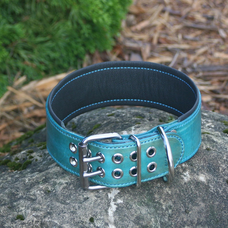 Wide Leather Dog Collar Handcrafted Leather Dog Collar2 Etsy
