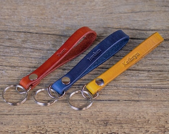 Hand Crafted Personalized Leather Key Chain, Hand made Key Chain, Custom made