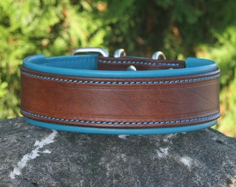 Dog Collar High Quality Handcrafted Leather Dog Collar Canada -  100% Real Leather - Quality Leather Dog Collars 1 & 1/2 inch wide+