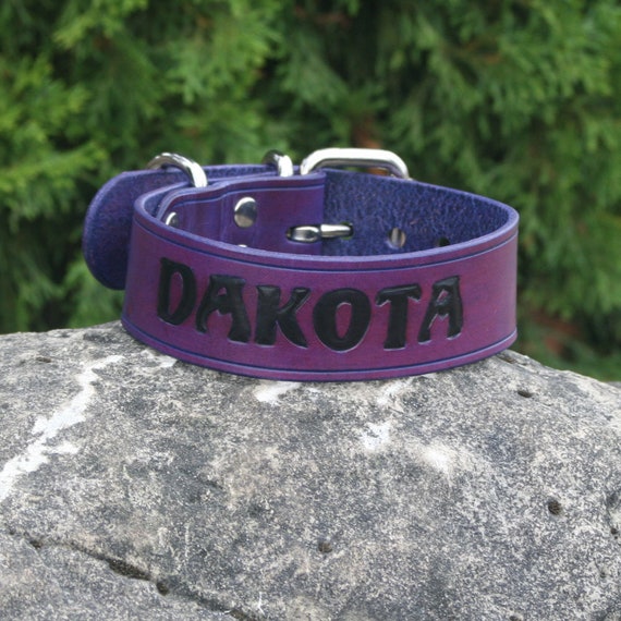etsy leather dog collar