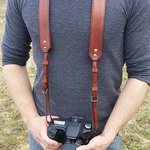 Camera Strap Personalized Leather with Your Name etc, Handmade Quality Craftsmanship Photographer's strap, image 5