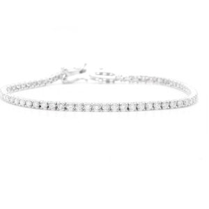 3.00 Carat Natural Diamond 14k Solid White Gold Bracelet