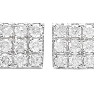 1.15 Carat Natural Diamond 14K Solid White Gold Earrings