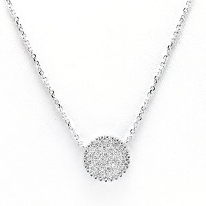 0.40ct Stunning 14k Solid White Gold Diamond Necklace