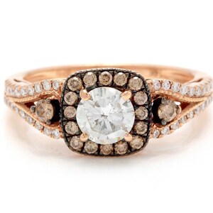 1.16 Carats Natural Diamond 14k Solid Rose Gold Band Ring