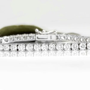 3.15 Carat Natural Diamond 14k Solid White Gold Bracelet