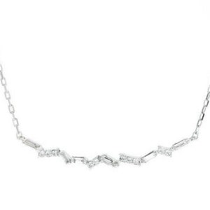0.40ct Stunning 14k Solid White Gold Diamond Necklace