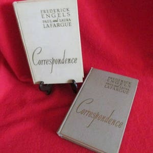 Vintage Political-Philosophy Books &quot;Correspondence&quot; of Engles and LaFargue