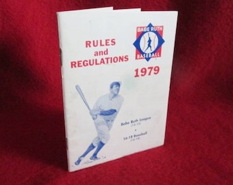 Vintage Babe Ruth League Baseball Booklet