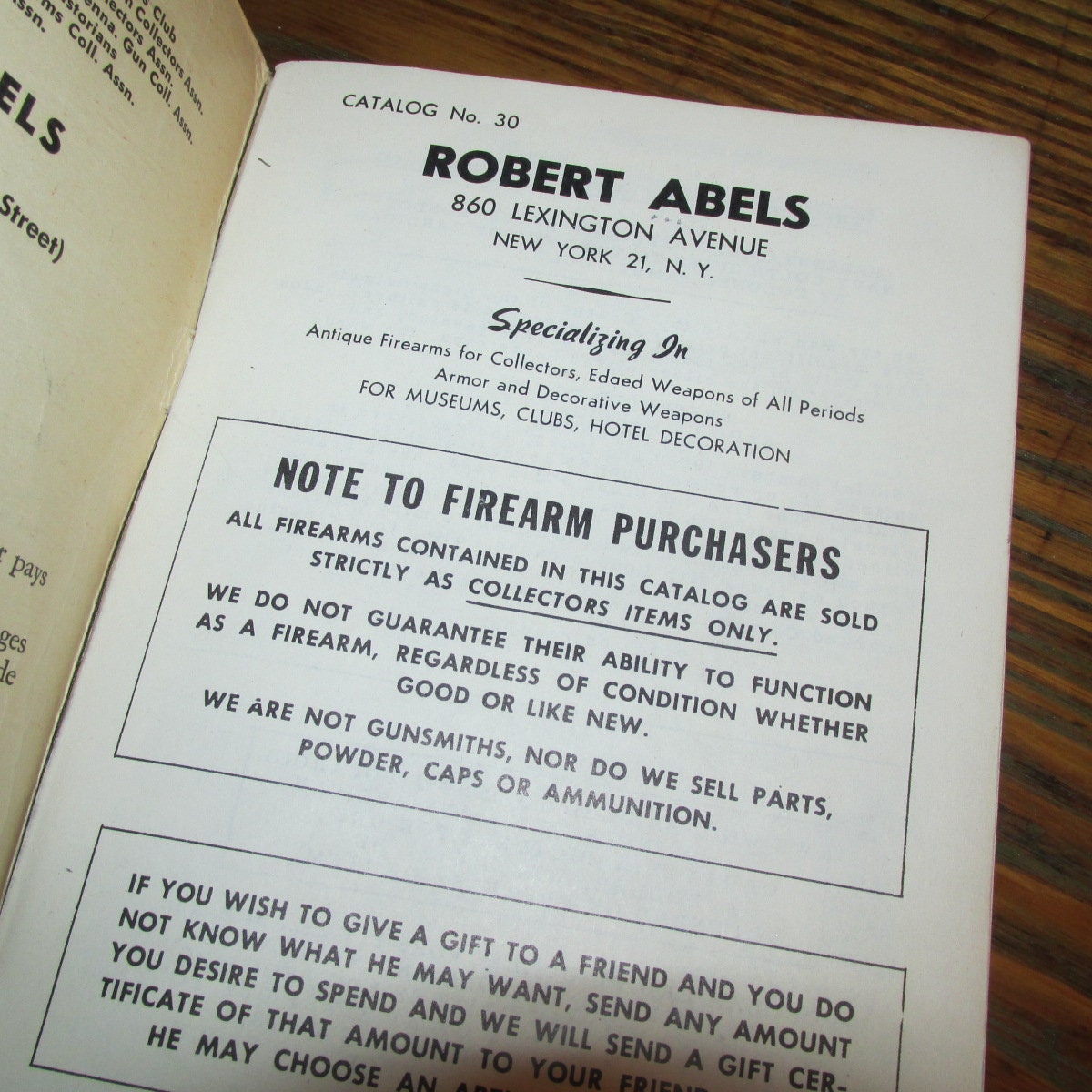 Vintage robert Abels Catalog 30 Antique Firearms and Edged Weapons Etsy
