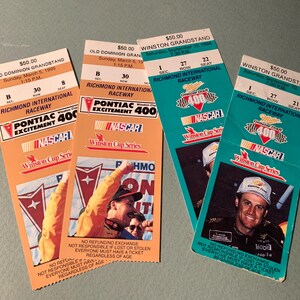 Nascar Stubs 1994-95 Richmond International Rennbahn
