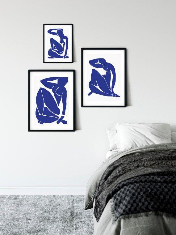 Printable Abstract Nude Female Art Print Digital Download Nude Female Art Henri Matisse nu Blue Blue Nude Poster Abstract Wall Art