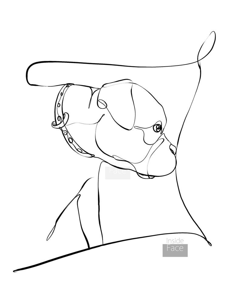 Hund Skizze Linie Kunst Hund Porträt benutzerdefinierte Etsy