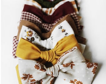 Grab Bag (10 hair bows) fall hair bows| Autumn hair bow| striped hair bow | baby headbands | toddler party favor |newborn photography prop