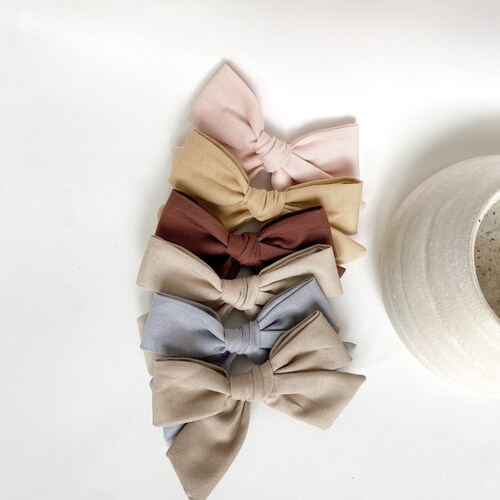 Neutral Hair Bows set of 6 Baby Headbands Toddler Hair - Etsy Neutral Hair Bows set of 6 Baby Headbands Toddler Hair - Etsy