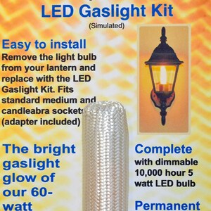 LED elektrisk gaslampa konverteringskit. Ett enkelt gör-det-själv-sätt att uppgradera din utomhuslykta med ett starkt gasljussken samtidigt som du sparar energikostnader!