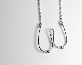 Feminist Boob Equality Pendant | Novelty Gift Silver Necklace | Feminist Line Drawing Jewellery | Breast Cancer Awareness Survivor