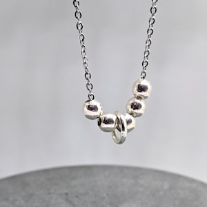 Silver Sliding Bead Puzzle Fidget Necklace – Anxiety ADHD Autism