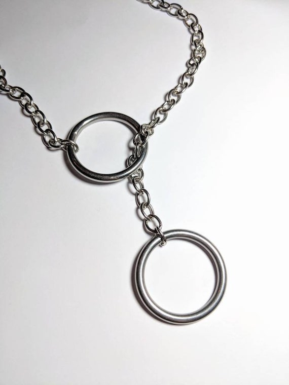 Large Statement Chain Necklace Discreet Choker Leash Set In Etsy Large Statement Chain Necklace Discreet Choker Leash Set In Etsy