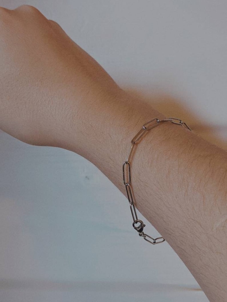 Chain Link Bracelet, Unisex Stainless Steel Non Tarnish Bracelet