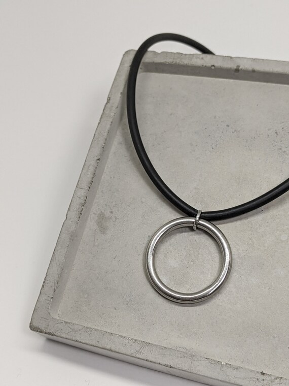 Choker Necklace Black Leather and Sterling Silver - Adjustable Length Choker Necklace Black Leather and Sterling Silver - Adjustable Length