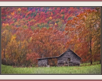 Watercolor Paintingbarn Paintingcastle Barnpainting Of Barn Etsy