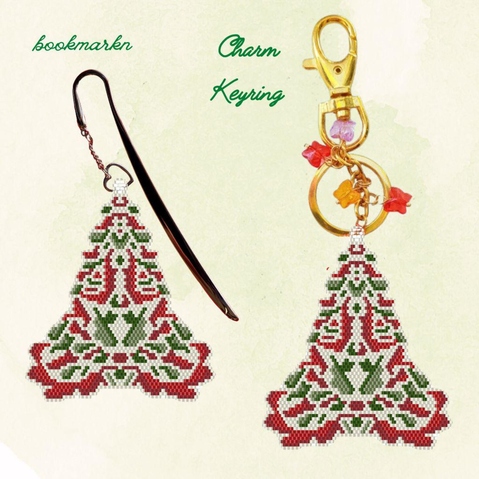 N3 Pattern BRICK and PEYOTE Patterns - 102-N3/102A-N3 Pattern - Christmas Tree ...