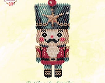 BRICK,PEYOTE, LOOM Patterns - 84-N1/84A-N1/84Loom-N1 Patterns - Nutcracker - 11/0-Christmas decoration -Tree Decoration-Picture-Tutorial pdf