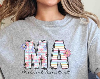 Medical Assistant PNG: MA Nurse Tee Design Digital Download