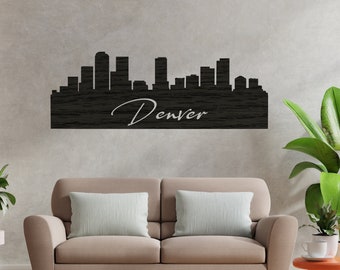 Denver Skyline | Denver Wall Art | Wood Denver Skyline | Moving Gift | Grad Gift | Denver Wood Art | Denver Decor | Denver Colorado